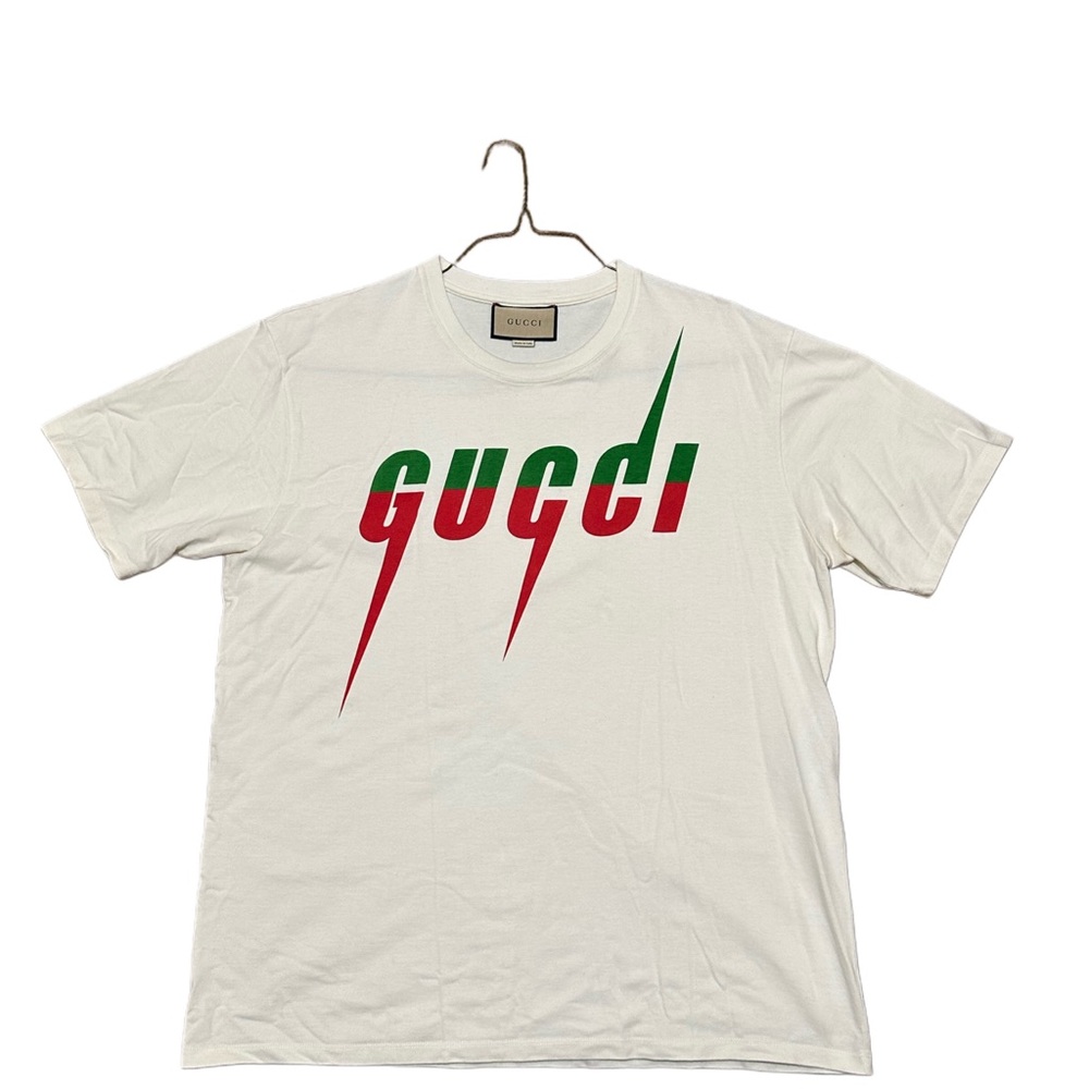 Gucci White and Red Short Sleeve Tee